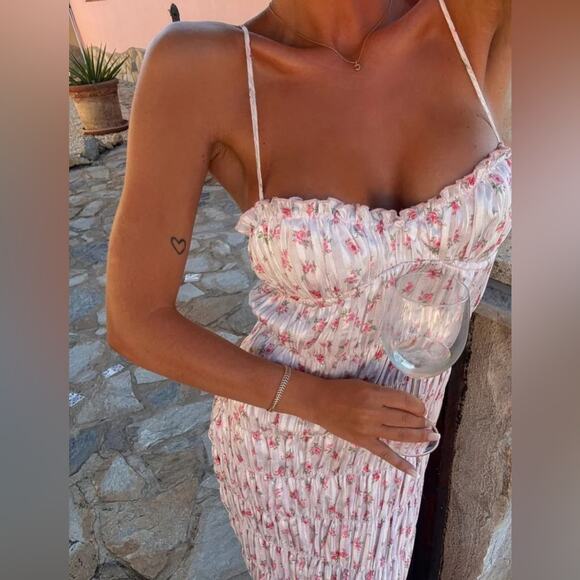 Rumored Dresses & Skirts - NWT $128 RUMORED Marionette midi dress / candied carnation S